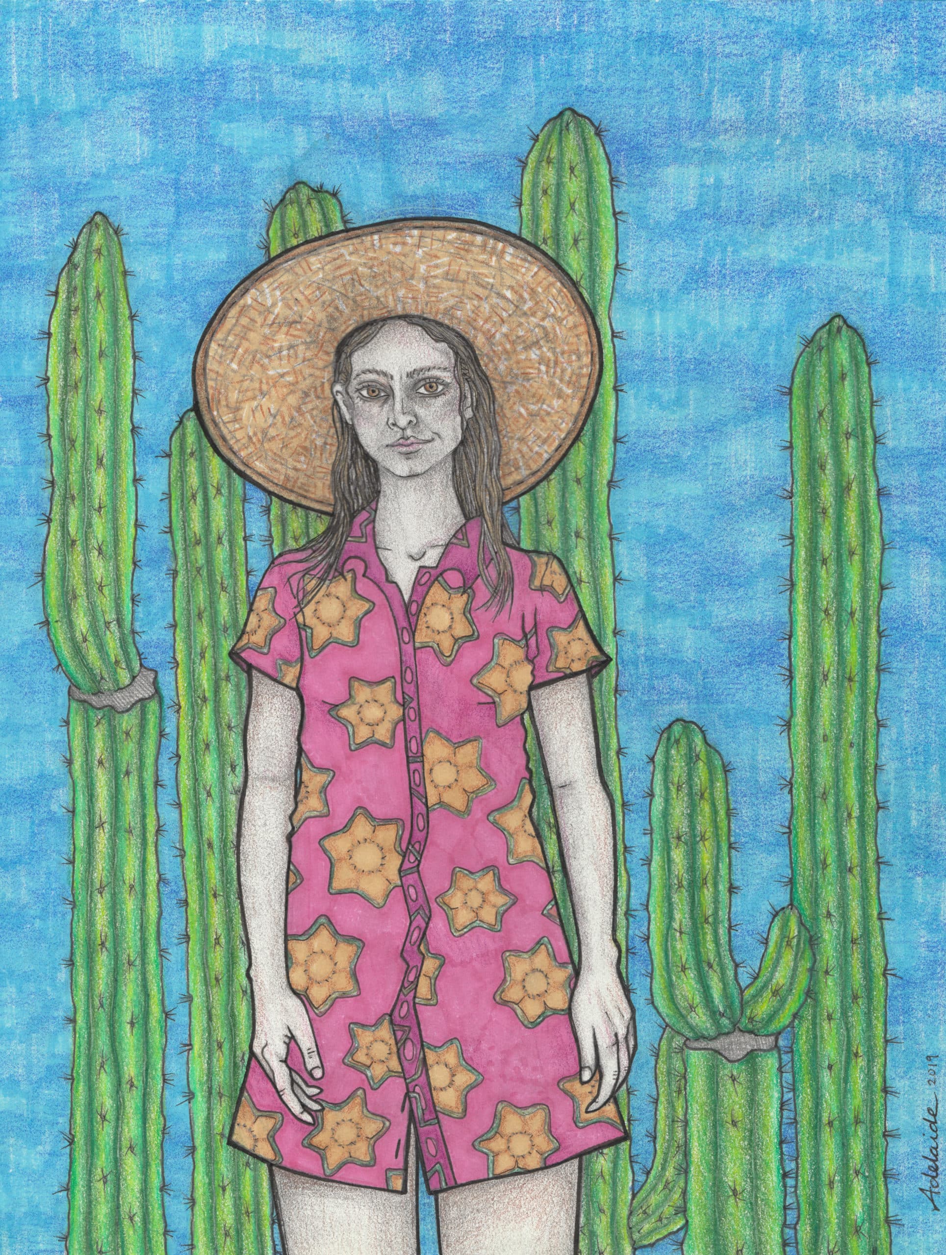 San Pedro sketch with color